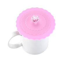 Load image into Gallery viewer, Cute Fruits Adorn Water Drinking Cup Lid FDA Silicone Anti-dust Bowl Cover Cup Seals Glass Mugs Cap Diameter 10cm
