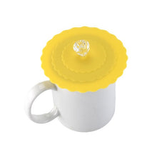 Load image into Gallery viewer, Cute Fruits Adorn Water Drinking Cup Lid FDA Silicone Anti-dust Bowl Cover Cup Seals Glass Mugs Cap Diameter 10cm

