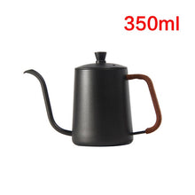 Load image into Gallery viewer, Drip Kettle 350ml 600ml Coffee Tea Pot Teflon Non-Stick Food Grade Stainless Steel Gooseneck Drip Kettle Swan Neck Thin Mouth
