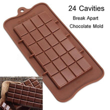 Load image into Gallery viewer, 24 Cavities  Square Chocolate Mold Ice Plate Jelly Cake Baking Tools

