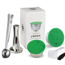Load image into Gallery viewer, STAINLESS STEEL Metal Reusable Dolce Gusto Capsule Compatible with Nescafe Coffee Machine Refillable Dolci Filter Dripper Tamper
