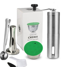 Load image into Gallery viewer, STAINLESS STEEL Metal Reusable Dolce Gusto Capsule Compatible with Nescafe Coffee Machine Refillable Dolci Filter Dripper Tamper
