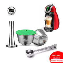 Load image into Gallery viewer, STAINLESS STEEL Metal Reusable Dolce Gusto Capsule Compatible with Nescafe Coffee Machine Refillable Dolci Filter Dripper Tamper
